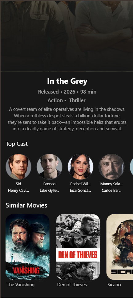 Cast information in Movies React Native