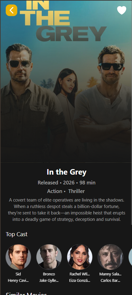 Movie detail page in Movies React Native